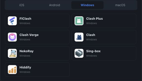 Windows 客户端选择